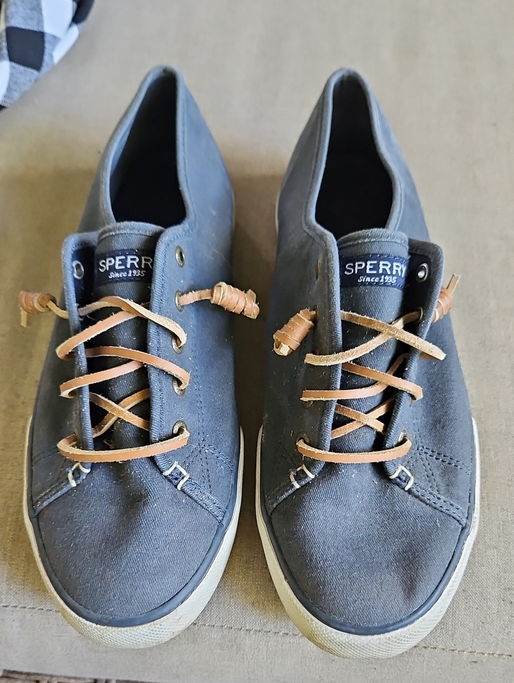 Sperry Authentic Original Canvas Sneakers Blue Women's US 9M